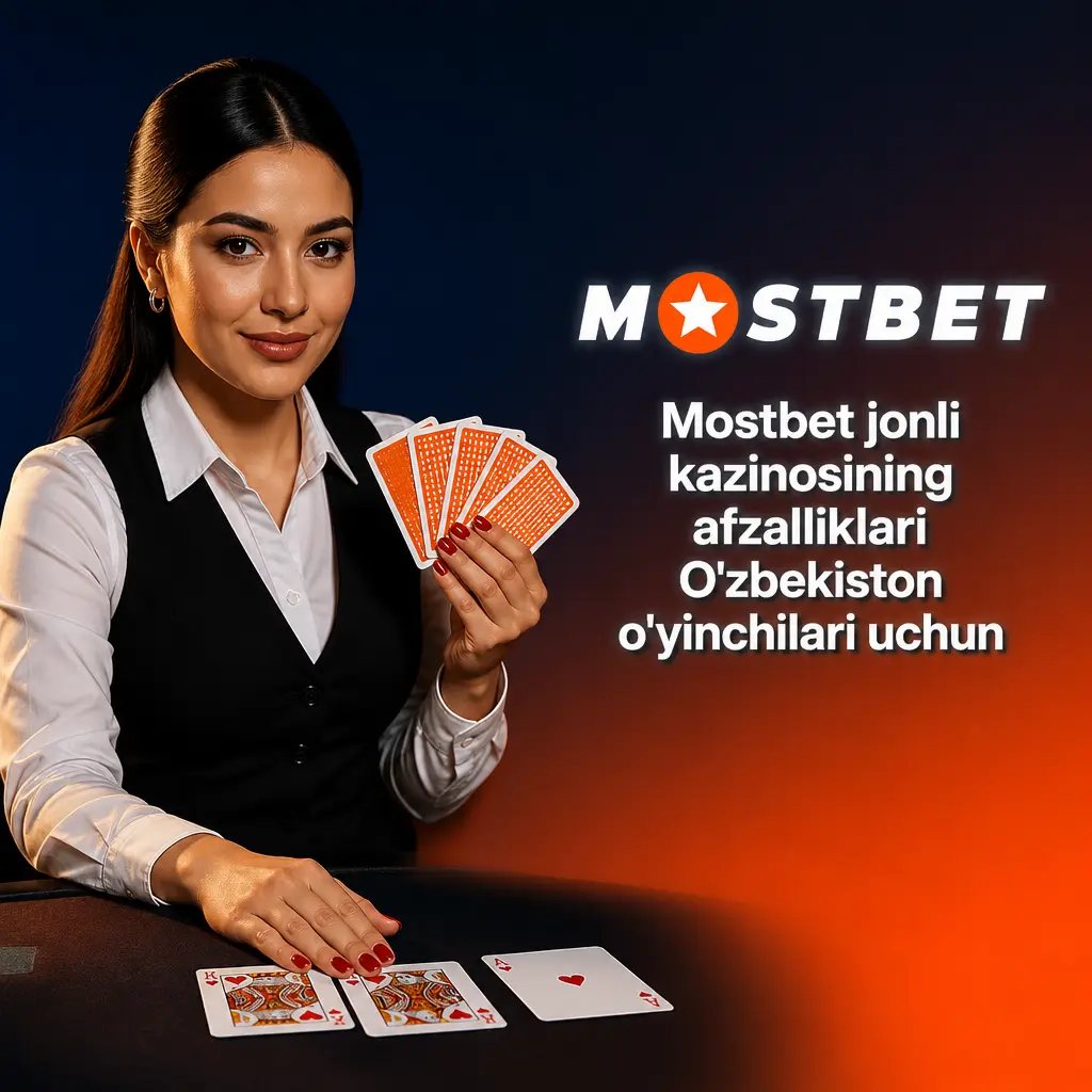 Mostbet jonli kazinosining O'zbekiston o'yinchilari uchun afzalliklari: HD translyatsiya, chat, 6 to'lov usuli, o'zbek tili va 24/7 yordam